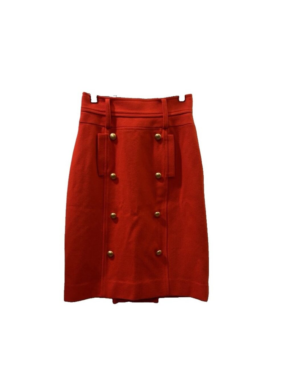 Camilla And Marc Double Breasted Pencil Skirt Vibrant Orange Good Buttons Size 4